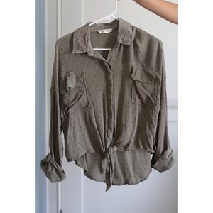 olive green blouse